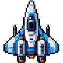 Vanguard, the white and cyan Project Nova spacecraft